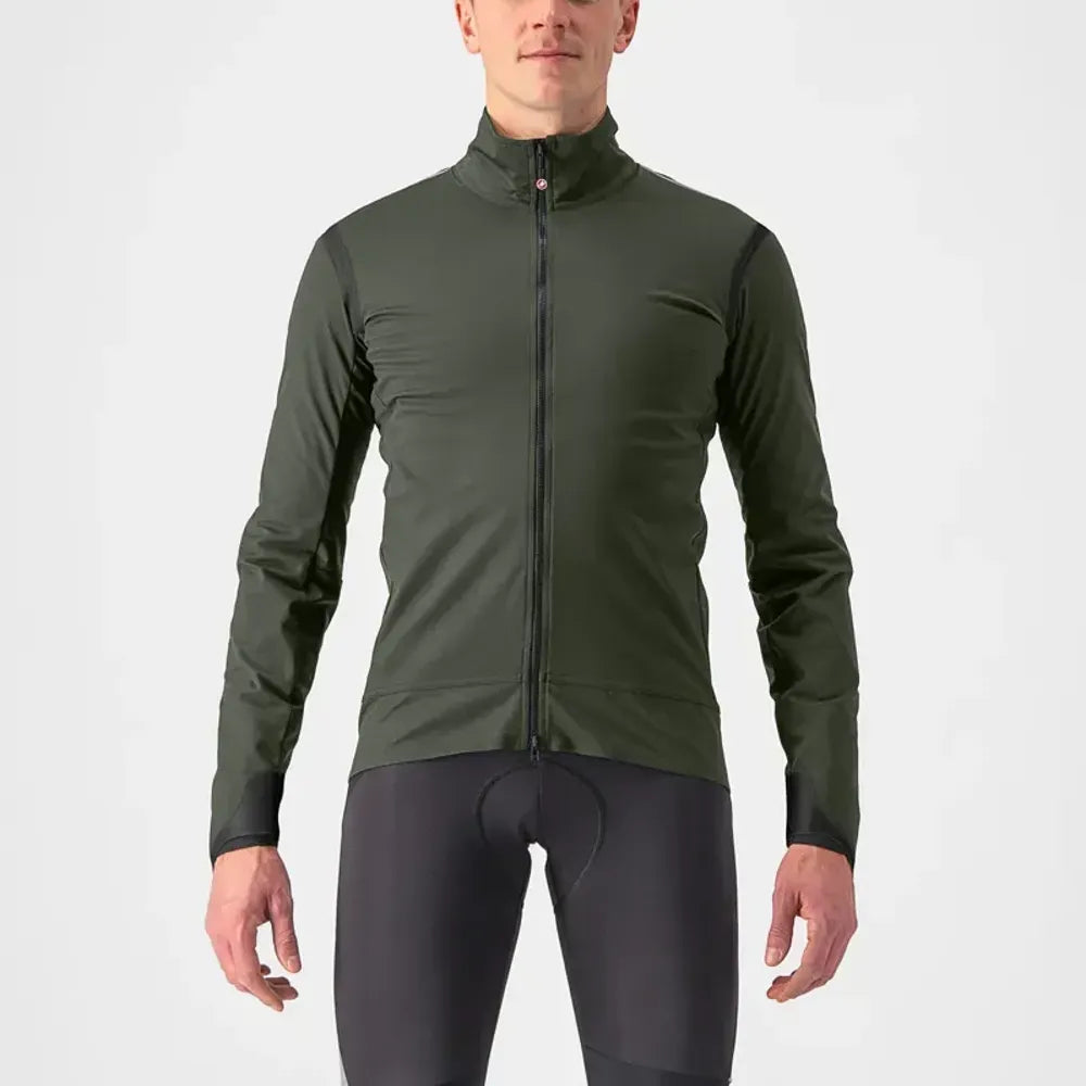 Castelli Alpha Ultimate Insulated Jacket in Military Green/Black/Lime