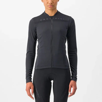 Castelli Anima 4 Long Sleeve Women's Jersey in Black