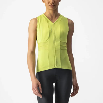 Castelli Anima 4 Sleeveless Women's Jersey in Bright Lime/Absinthe