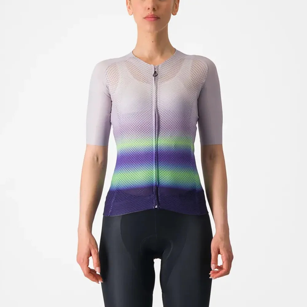 Castelli Climber's 4.0 Women's Jersey in Purple Mist/Green/Purple