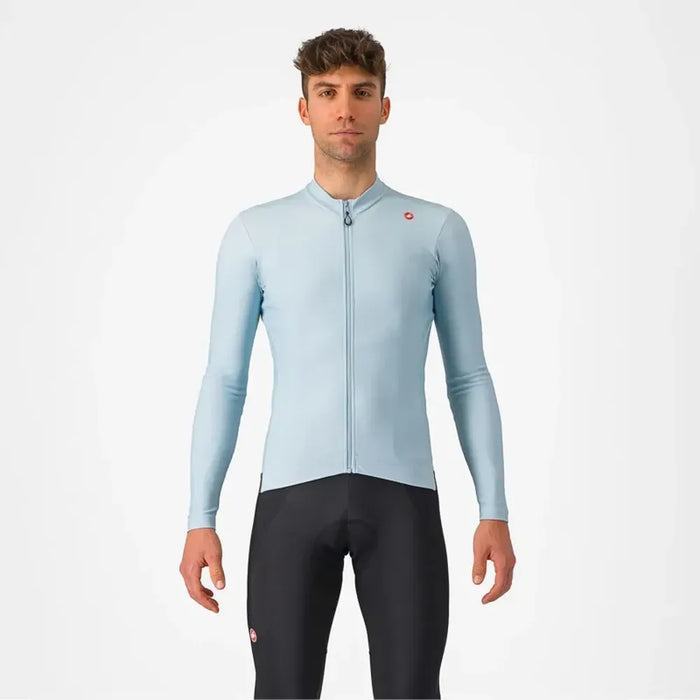 Castelli Espresso Thermal Jersey in Winter Sky/Dark Grey