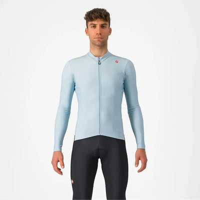 Castelli Espresso Thermal Jersey in Winter Sky/Dark Grey