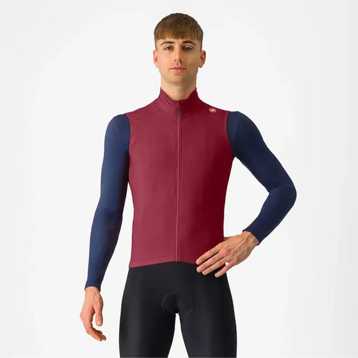 Castelli Espresso Vest in Deep Bordeaux