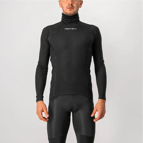 Castelli Flanders Warm High Neck Long Sleeve Base Layer in Black
