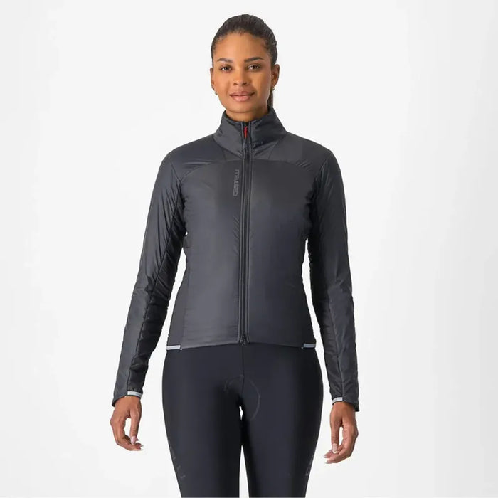 Castelli Fly Direct Women's Jacket in Light Black/Silver Grey