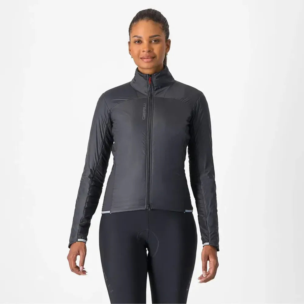 Castelli Fly Direct Women's Jacket in Light Black/Silver Grey