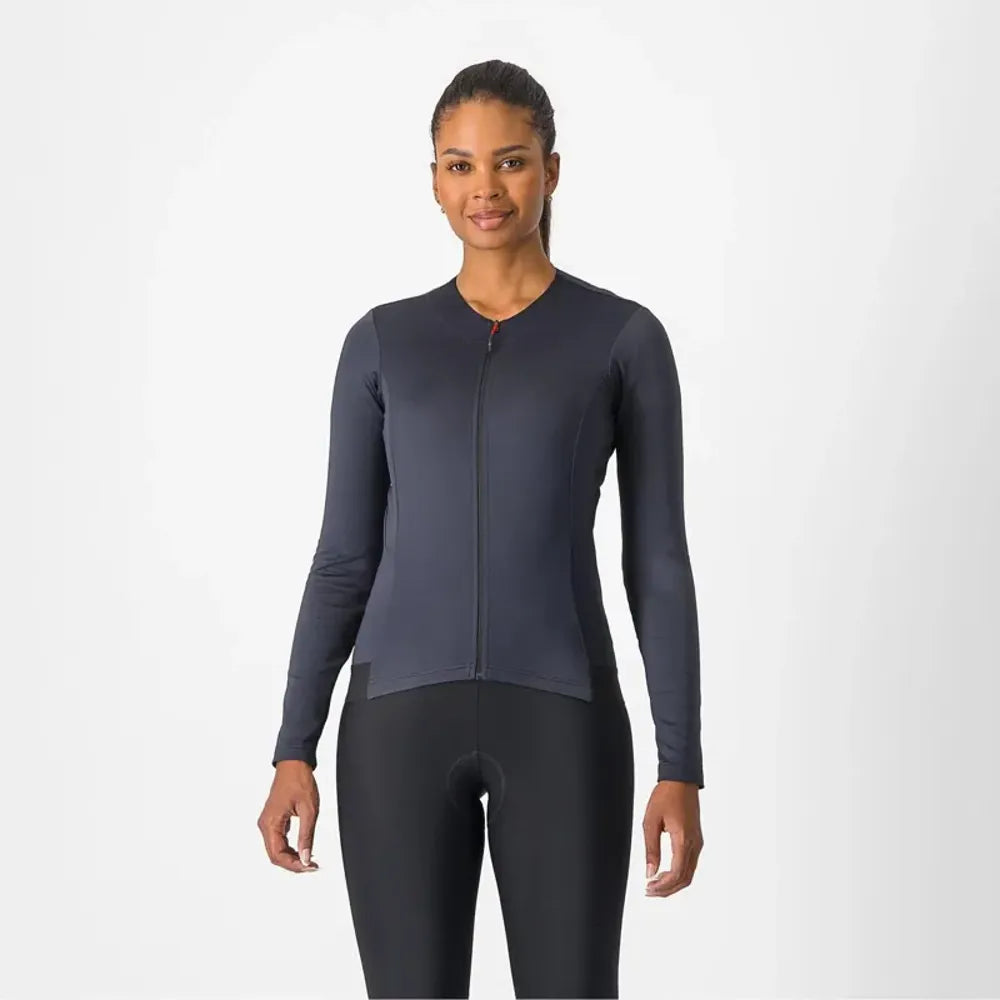 Castelli Fly Women's Long Sleeve Jersey in Light Black