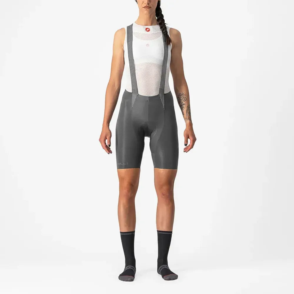 Castelli Free Aero RC Women's Bib Shorts in Gunmetal Grey