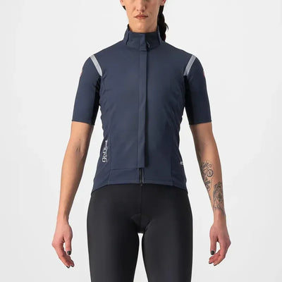 Castelli Gabba RoS 2 Short Sleeve Womens Jersey in Savile Blue/Silver