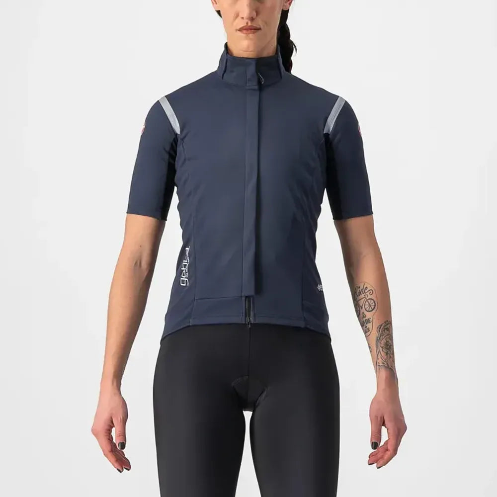 Castelli Gabba RoS 2 Short Sleeve Womens Jersey in Savile Blue/Silver