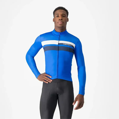 Castelli Lineare Jersey in Azzurro Italia/Belgian Blue/White