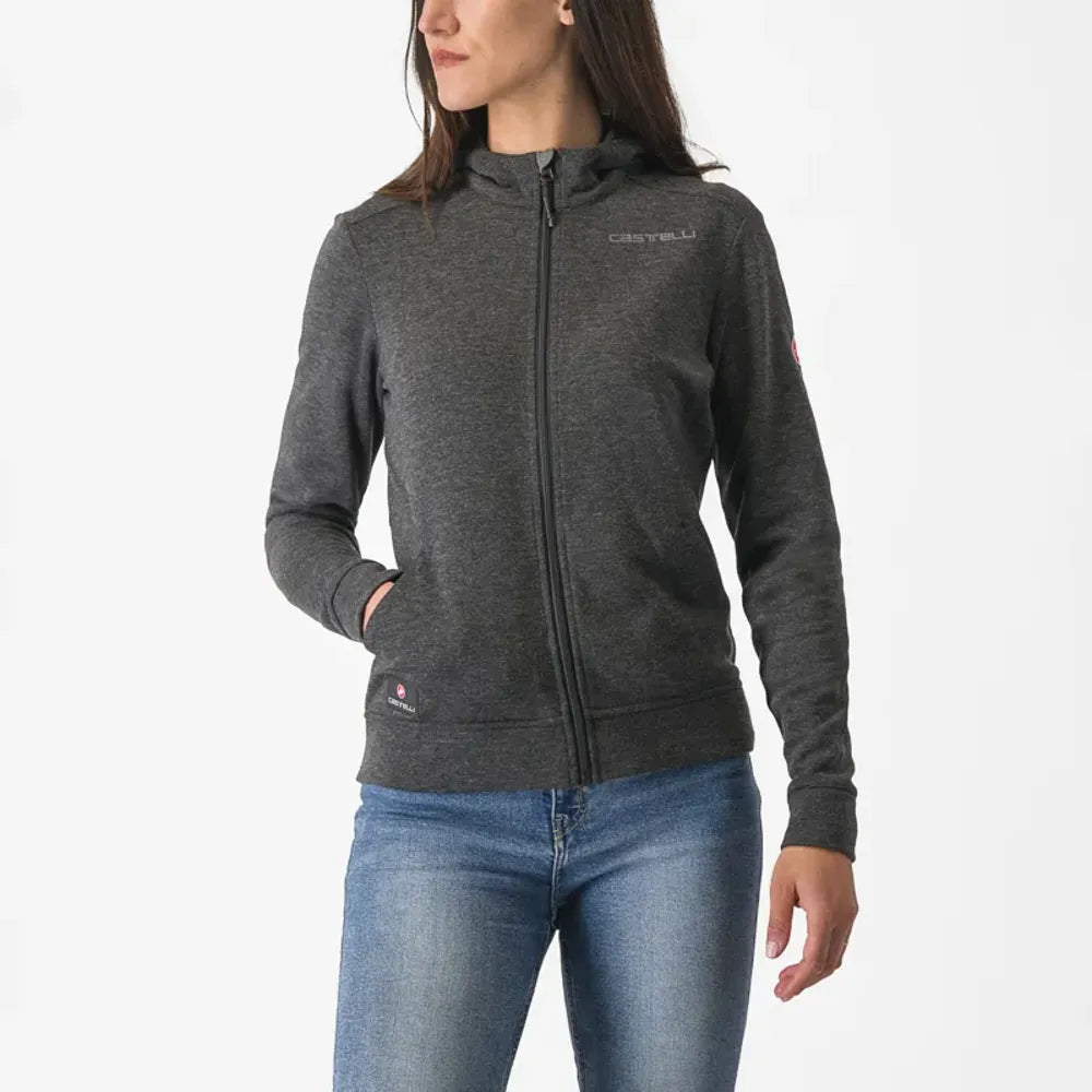 Castelli Milano 2 Full Zip Women's Fleece in Grey