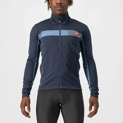 Castelli Mortirolo 6S Jacket in Savile Blue/Steel Blue/Silver Reflex