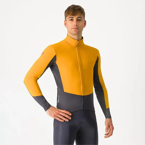 Castelli Perfetto Air Jacket in Vivid Orange/Dark Grey