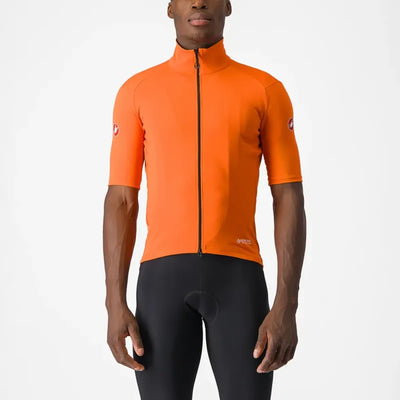 Castelli Perfetto RoS 2 Wind Jersey in Red Orange