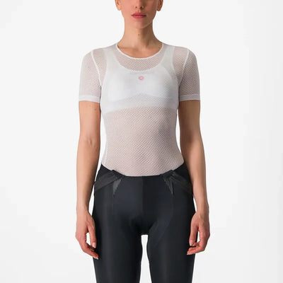 Castelli Pro Mesh Women's Short Sleeve Base Layer in White
