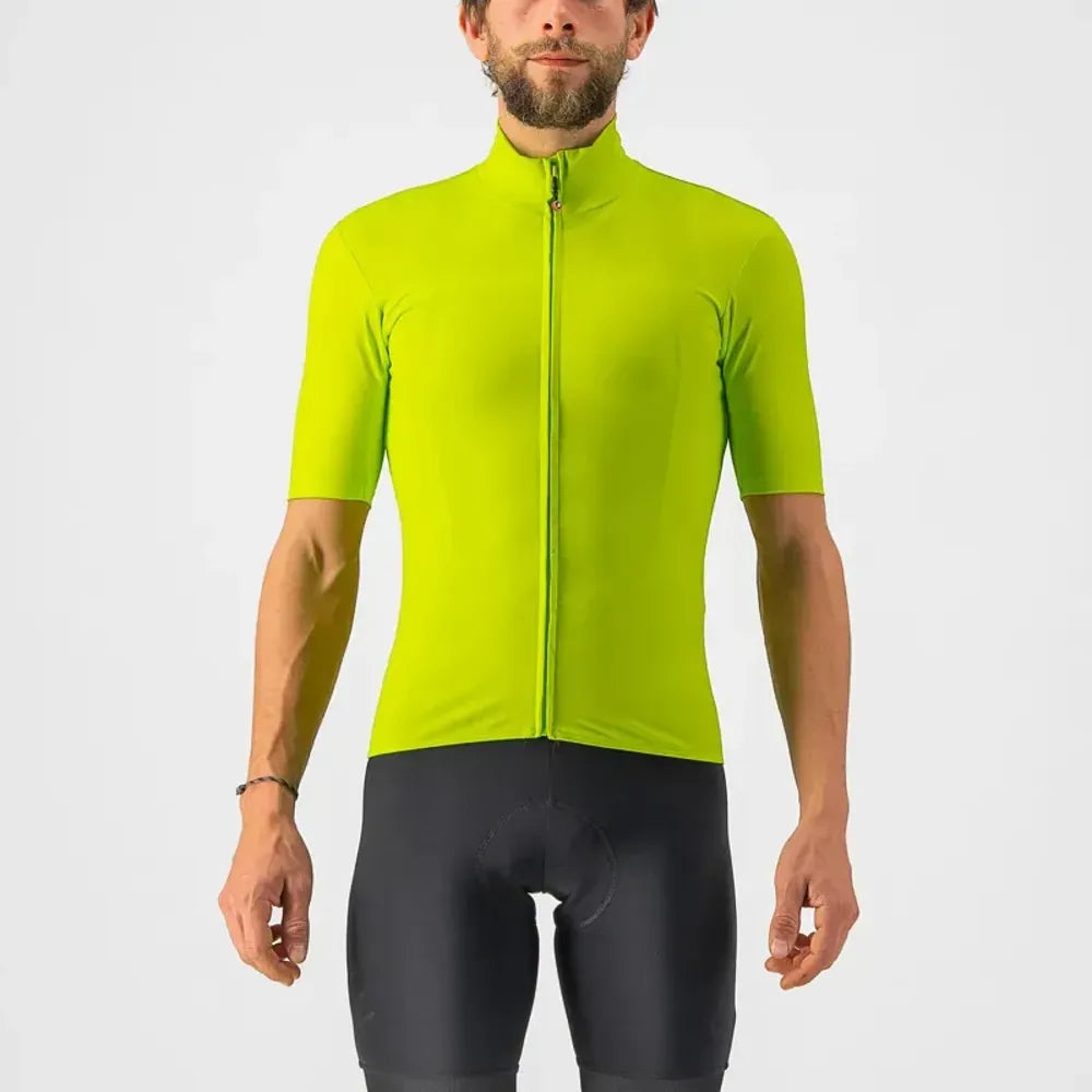 Castelli Pro Thermal Mid Jersey in Electric Lime