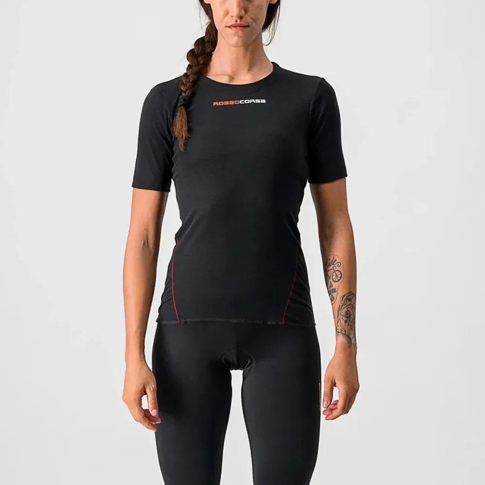 Castelli Prosecco Tech Women's Short Sleeve Base Layer in Black