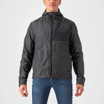 Castelli Riscalda Puffy Jacket in Dark Grey/ Electric Lime