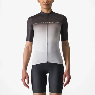 Castelli Salita Women's Jersey in Black/Silver Grey/White