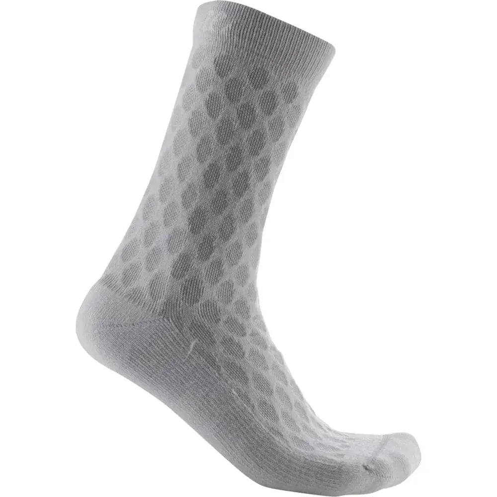 Castelli Sfida 13 Womens Socks in Silver Grey/White