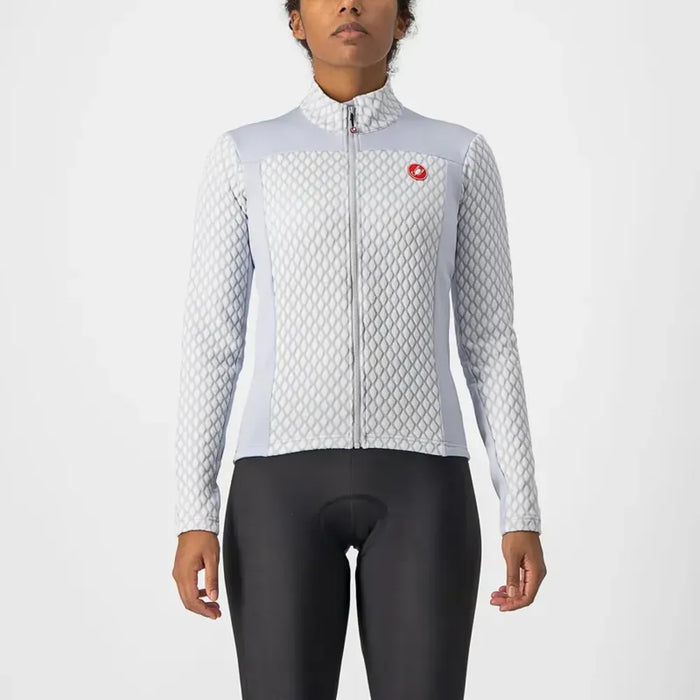 Castelli Sfida 2 Womens Jersey in Silver Grey/White