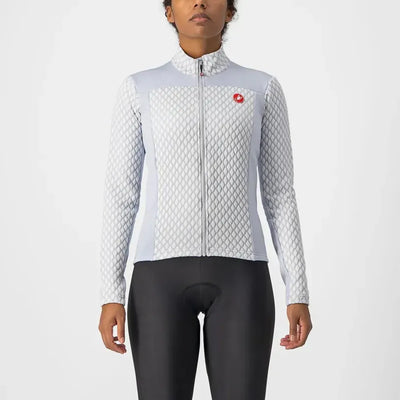 Castelli Sfida 2 Womens Jersey in Silver Grey/White