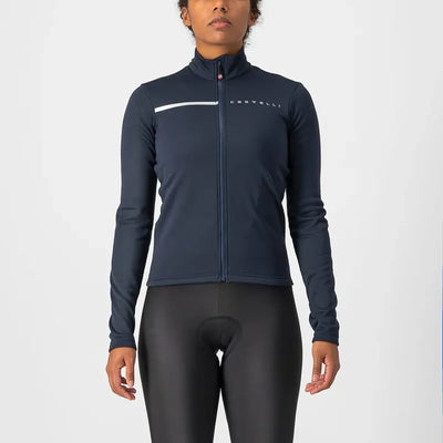 Castelli Sinergia 2 Women's Jersey in Savile Blue/Silver