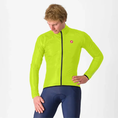 Castelli Squall Shell Jacket in Electric Lime/Black