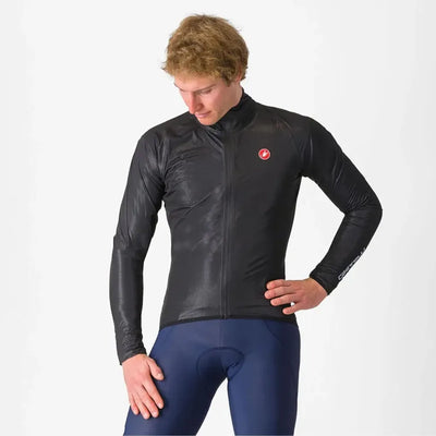 Castelli Squall Shell Jacket in Light Black/Silver Grey