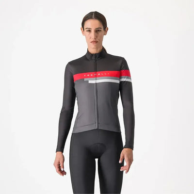 Castelli Tornare Women's Jersey in Dark Grey/Black/Hibiscus
