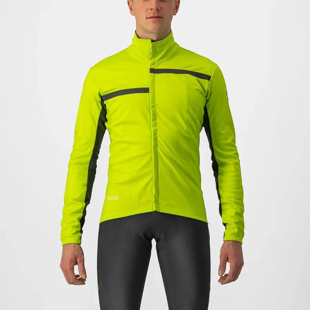 Castelli Transition 2 Jacket in Electric Lime/Grey/Black Reflex