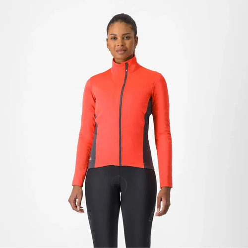 Castelli Transition 2 Women's Jacket in Brilliant Pink/Dark Grey
