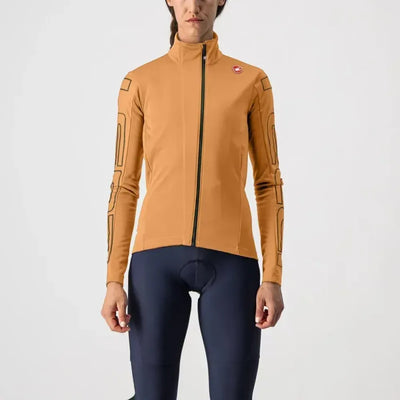 Castelli Transition Womens Jacket in Melon/Military Green