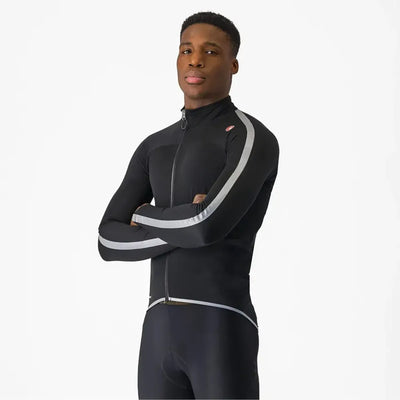 Castelli Ultra Rain Cape in Black/Silver Reflex