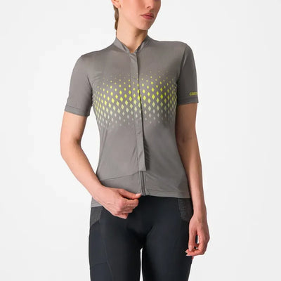 Castelli Unlimited Sentiero 3 Women's Jersey in Gunmetal Grey/Sulphur