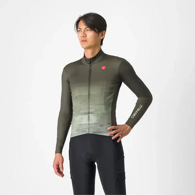 Castelli Unlimited Thermal Jersey in Deep Green/Defender Green