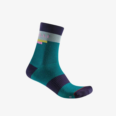  Castelli Velocissima 2 Women's Thermal Socks in Malachite Green/Night Shade
