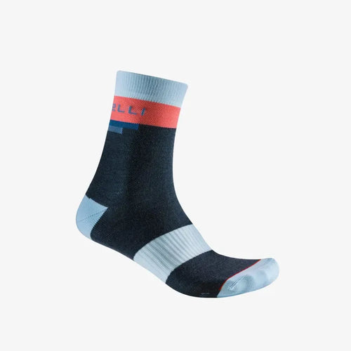  Castelli Velocissima 2 Women's Thermal Socks in Twilight Blue/Winter Sky/Brill