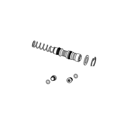 SRAM Disc Brake Lever Internals/Service Kit - (Includes Piston Assembly, Bladder, Spring) - Level Ultimate/Silver/Bronze Stealth C1 (SRAM spare parts catalogue drawing)