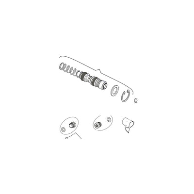 SRAM Disc Brake Lever Internals/Service Kit - (Includes Piston Assembly, Bladder, And Spring) - G2 RS A1 / Code RS A1 (SRAM spare parts catalogue drawing)