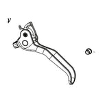 SRAM Spare - SRAM Disc Brake Lever Blade Kit - Carbon Lever Black (Includes Blade, Reach Knob, Cam, Spring) - Code Ultimate Stealth C1 (SRAM spare parts catalogue drawing)
