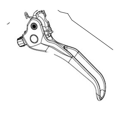SRAM Disc Brake Lever Blade Kit - Aluminum Lever Includes Blade, Reach Knob, CAM, Spring) - Maven Silver A1 (SRAM spare parts catalogue drawing)