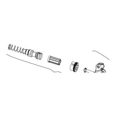 SRAM Disc Brake Lever Internals/Service Kit - (Includes Piston Assembly, Bladder, Spring) - Maven Ultimate/Silver A1 (SRAM spare parts catalogue drawing)