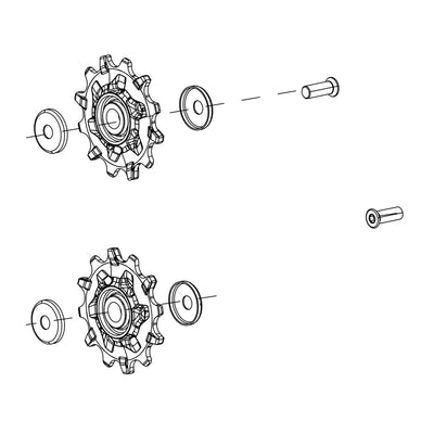 Sram Spare - Rear Derailleur Pulley Kit Apex1/NX 11 Speed (SRAM spare parts catalogue drawing)