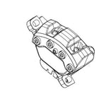 SRAM Disc Brake Caliper Assembly - (Assembled, No Hose) Black/Silver - Maven Ultimate (A1) (SRAM spare parts catalogue drawing)