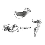 SRAM ED Exchange Kit Shifter And Brake Force ETAP D2 AXS Disc Right (Including Hood) (SRAM spare parts catalogue drawing)