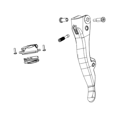 SRAM ED Brake Lever Assembly (Paddle And Elec Pod) AXS Disc - FORCE LEFT (SRAM spare parts catalogue drawing)