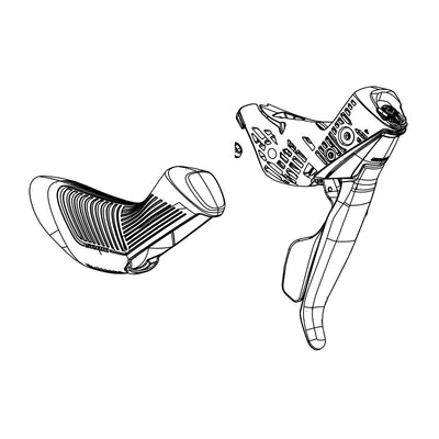 SRAM Exchange Kit Shifter And Brake Apex Mechanical Disc Right (Including Hood) (SRAM spare parts catalogue drawing)
