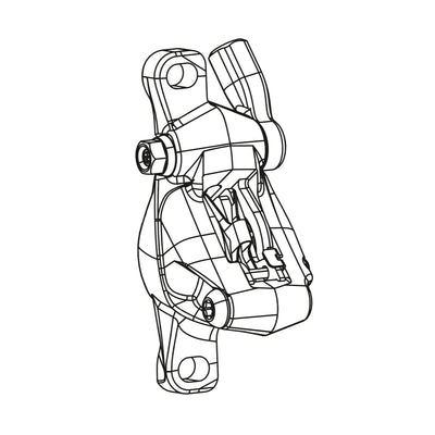 SRAM Spare - Disc Brake Caliper Assembly Rival22/Rival1 HRD Flat Mount Front/Rear (SRAM spare parts catalogue drawing)